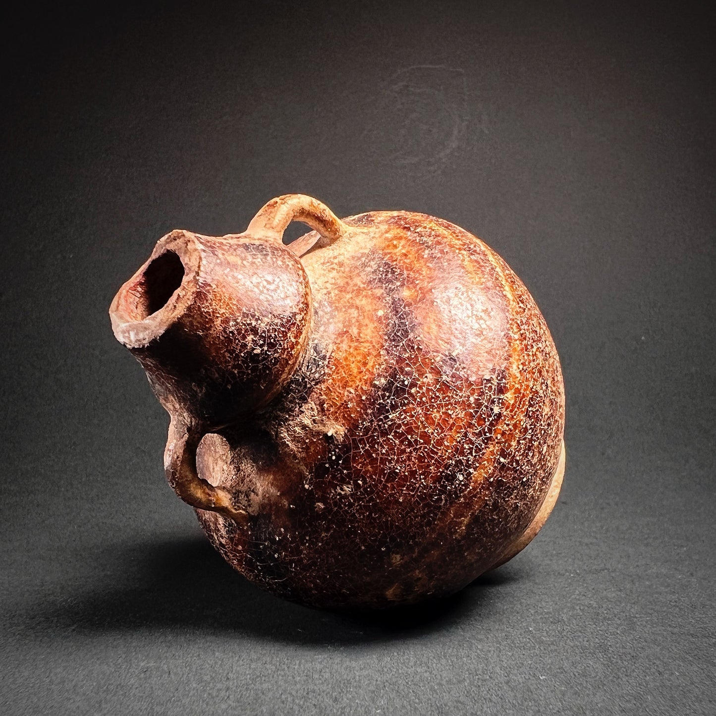 Thai Sawankhalok Brown Glazed Stoneware Mercury Bottle