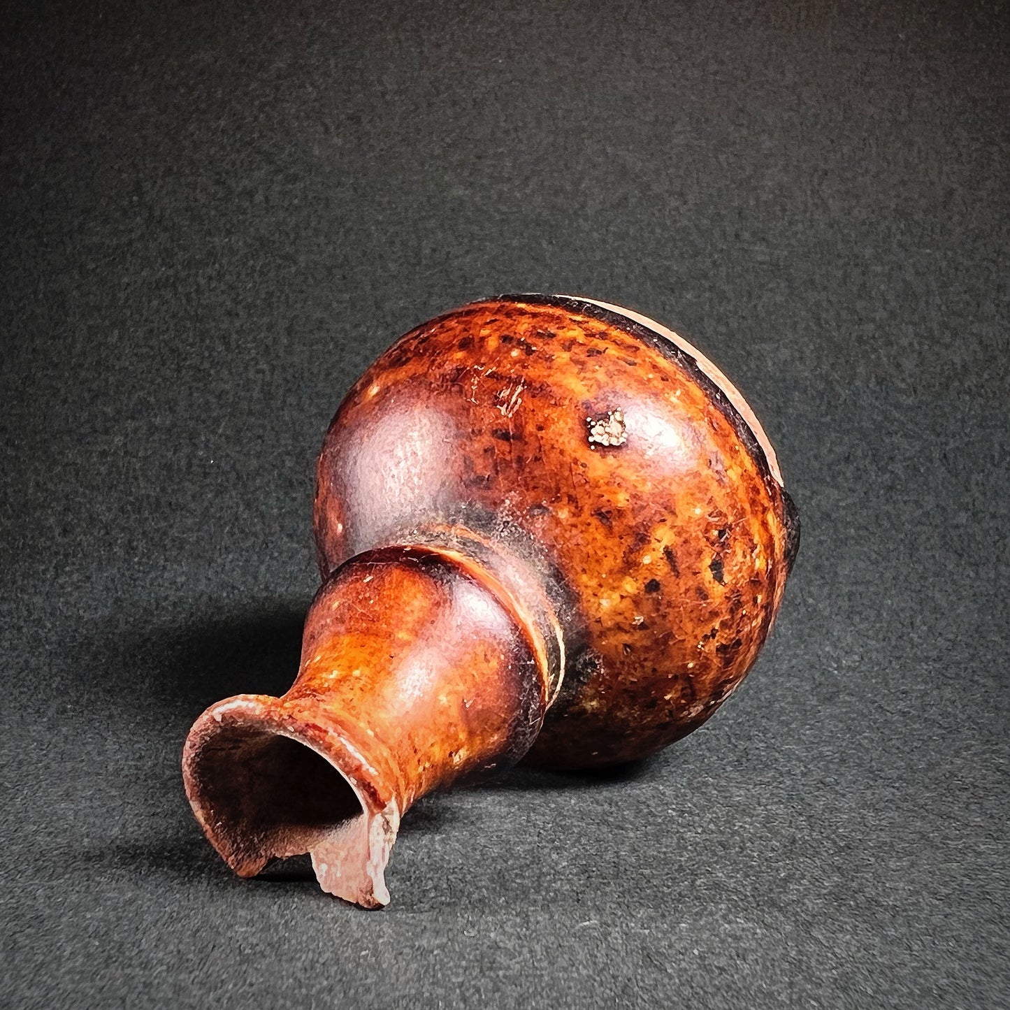 Thai Sawankhalok Brown Glazed Stoneware Mercury Bottle