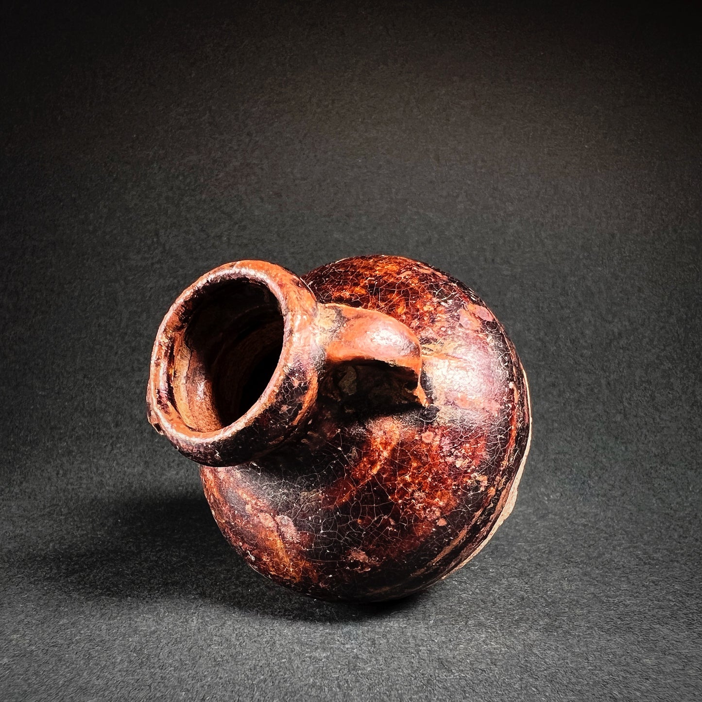Thai Sawankhalok Brown Glazed Stoneware Bottle