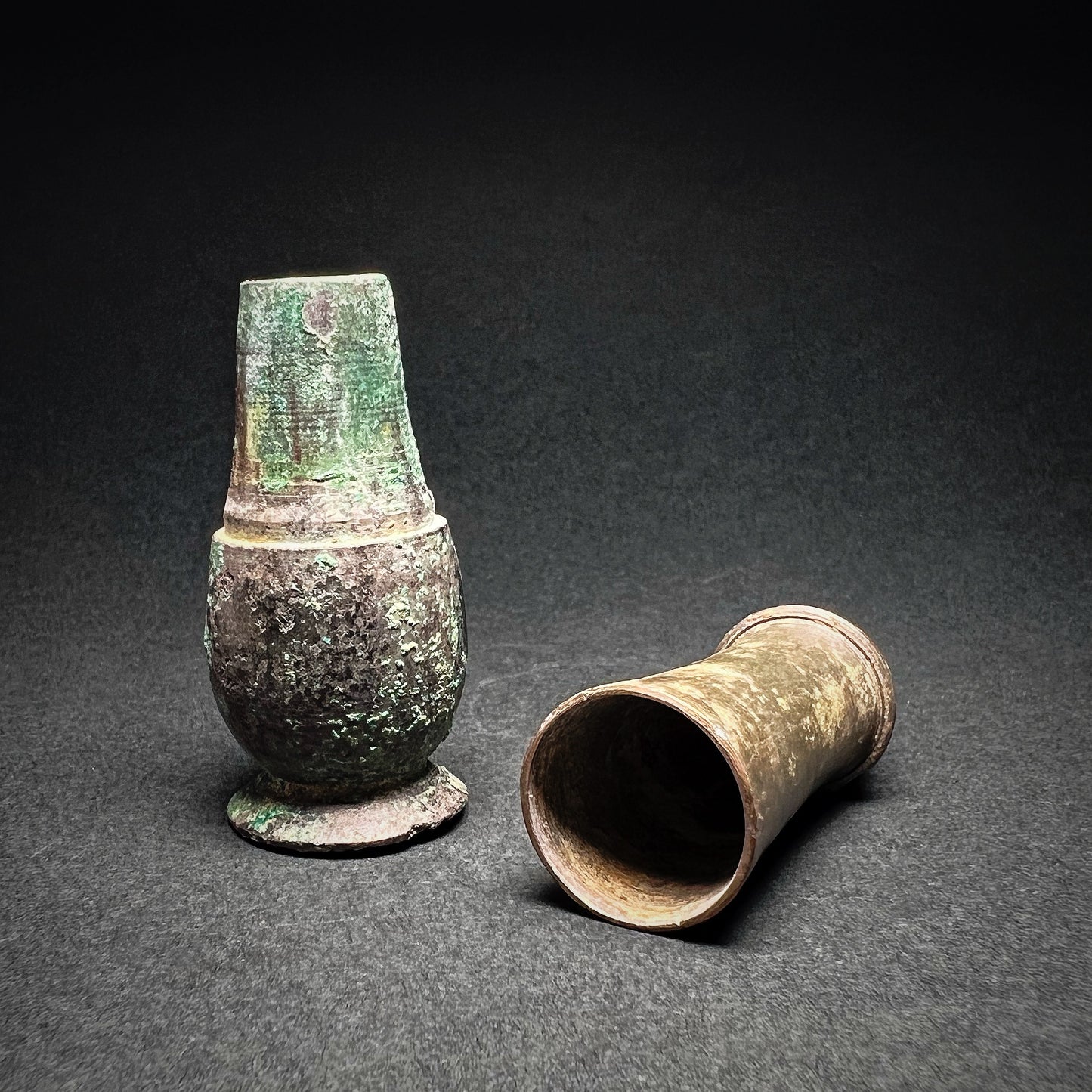 Khmer Angkor Period Bronze Lime Container
