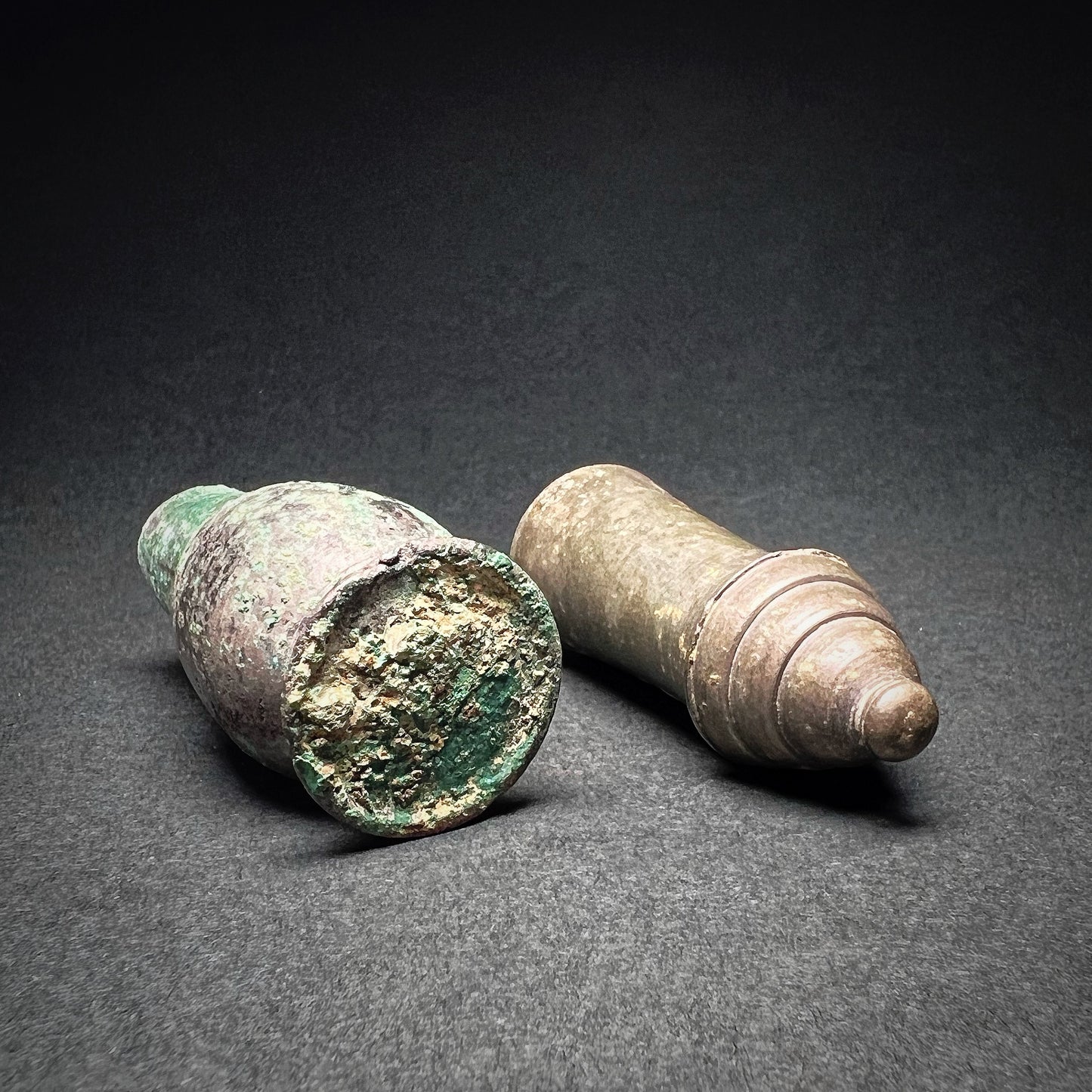 Khmer Angkor Period Bronze Lime Container