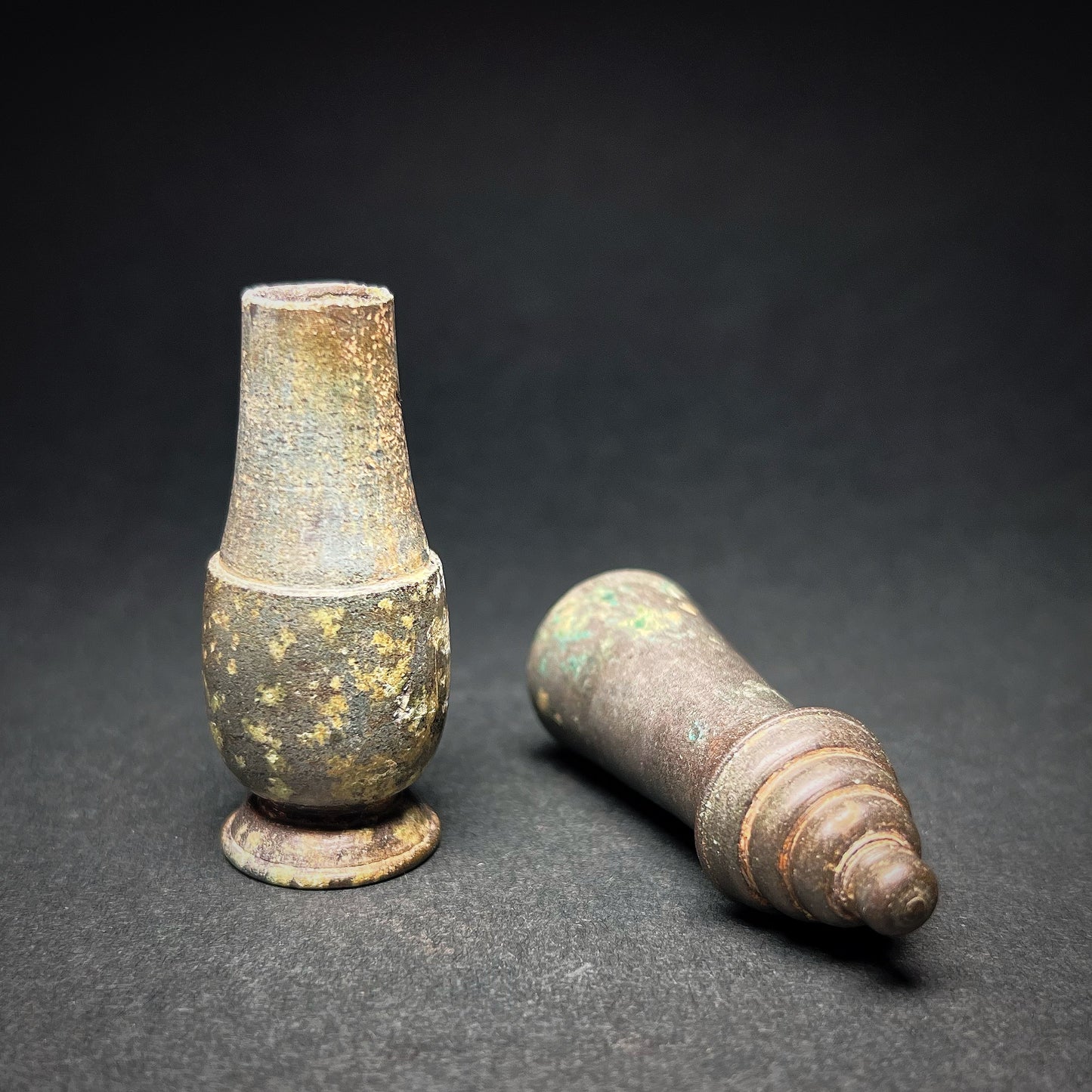 Khmer Angkor Period Bronze Lime Container