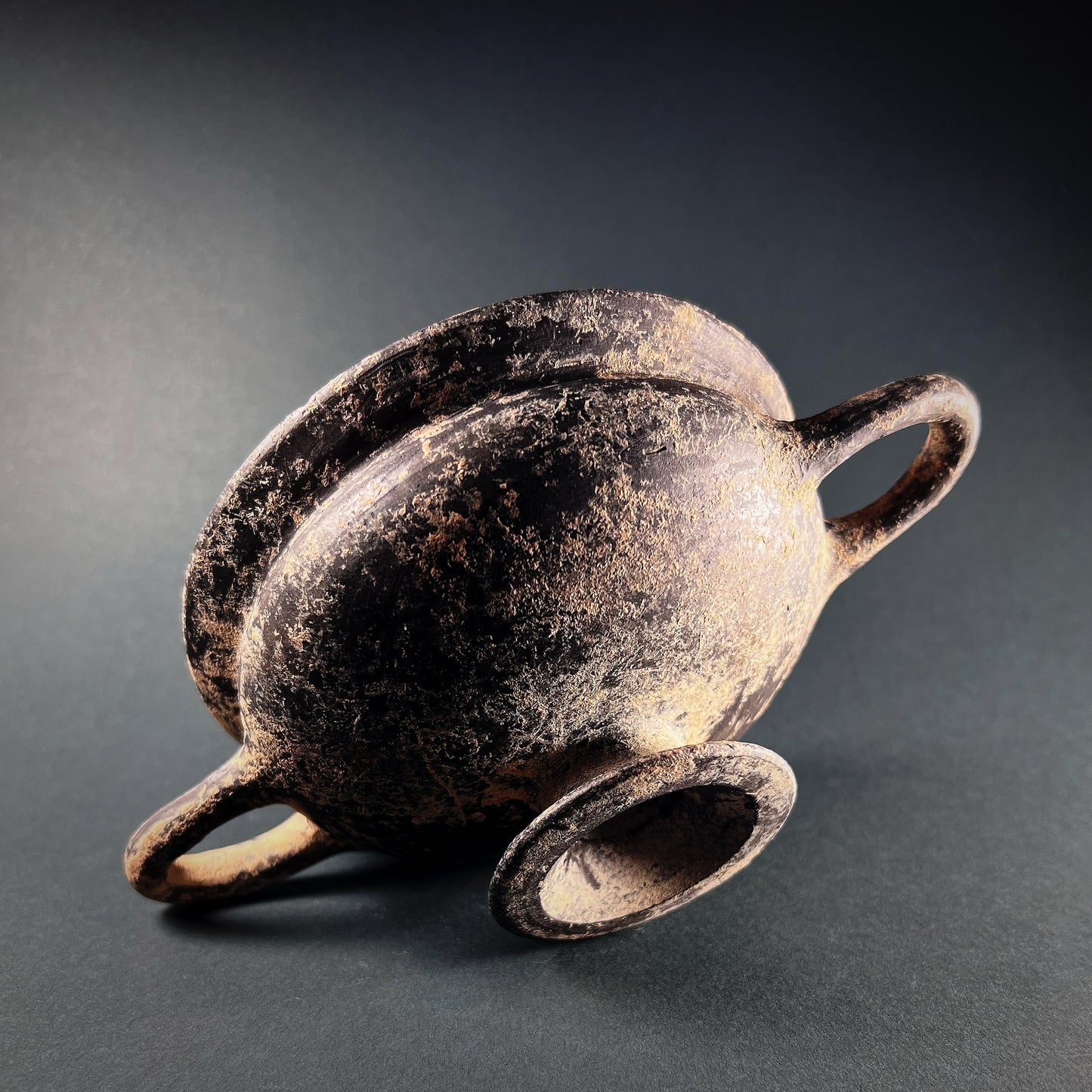 Etruscan Bucchero Ware Wine Cup Kylix