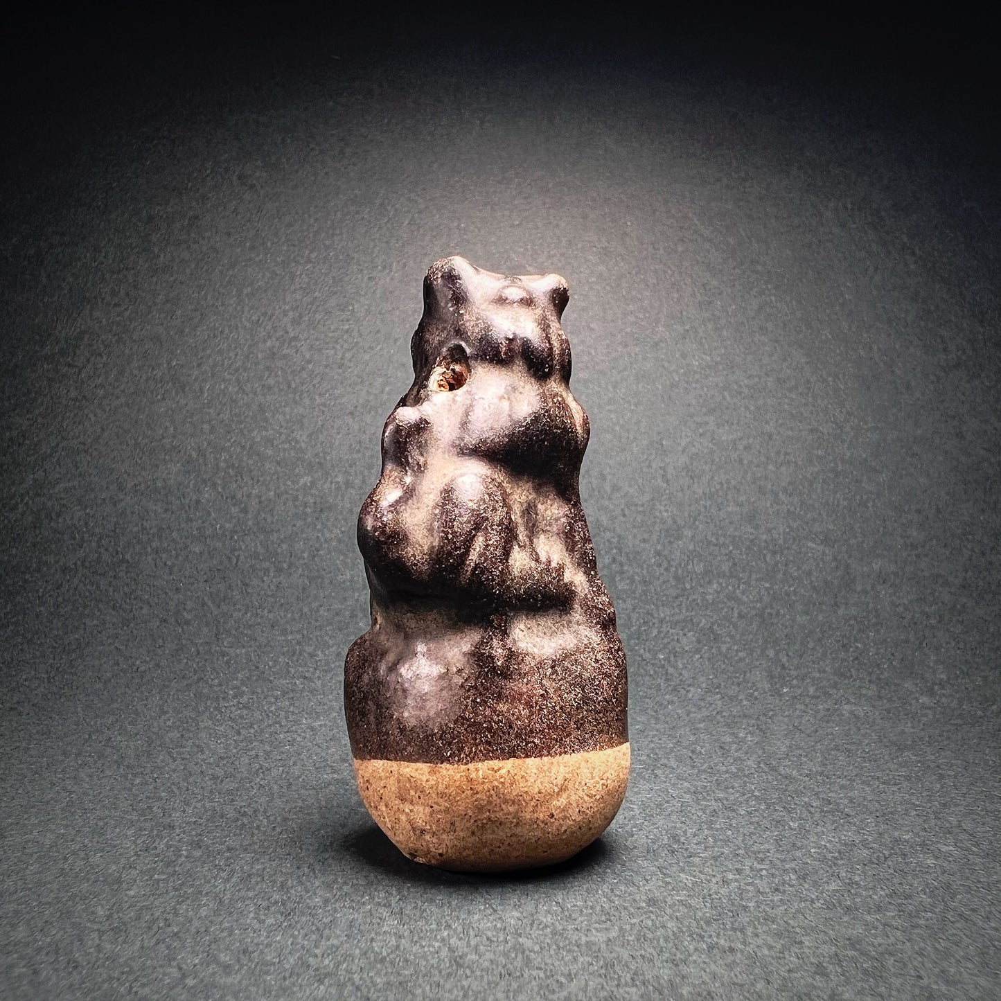 Tang Dynasty Pottery Miniature Seated Lion Water Dropper