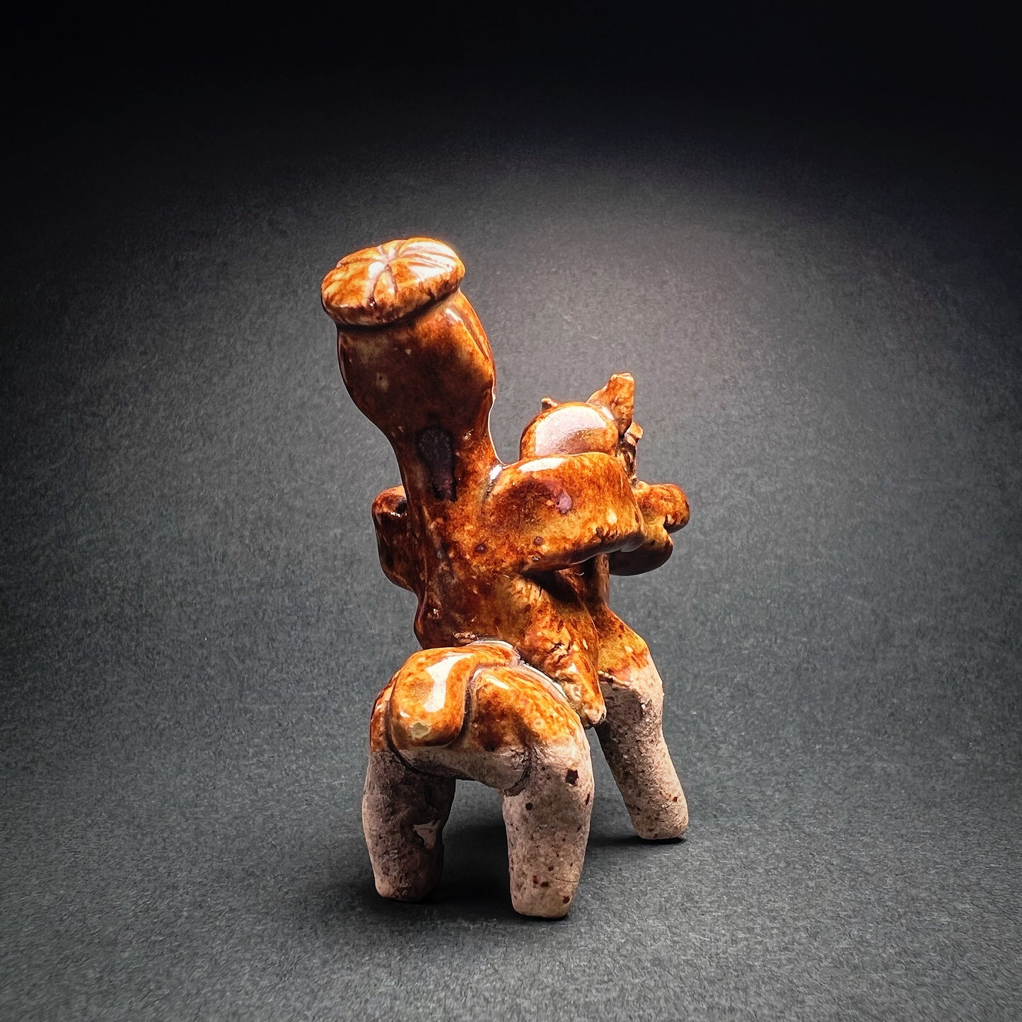 Tang Dynasty Stoneware Figure of a Horse and Rider