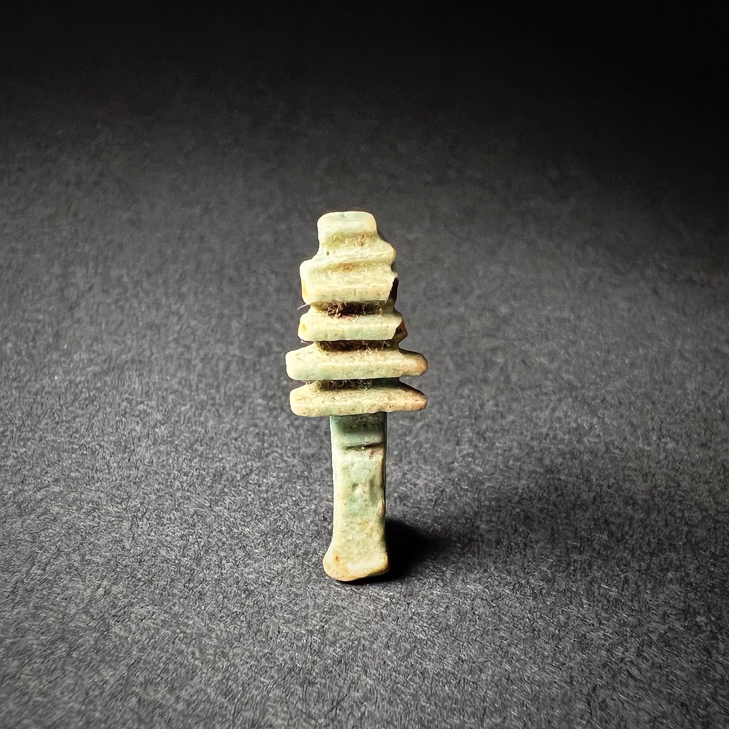 Egyptian Faience Djed Pillar Amulet