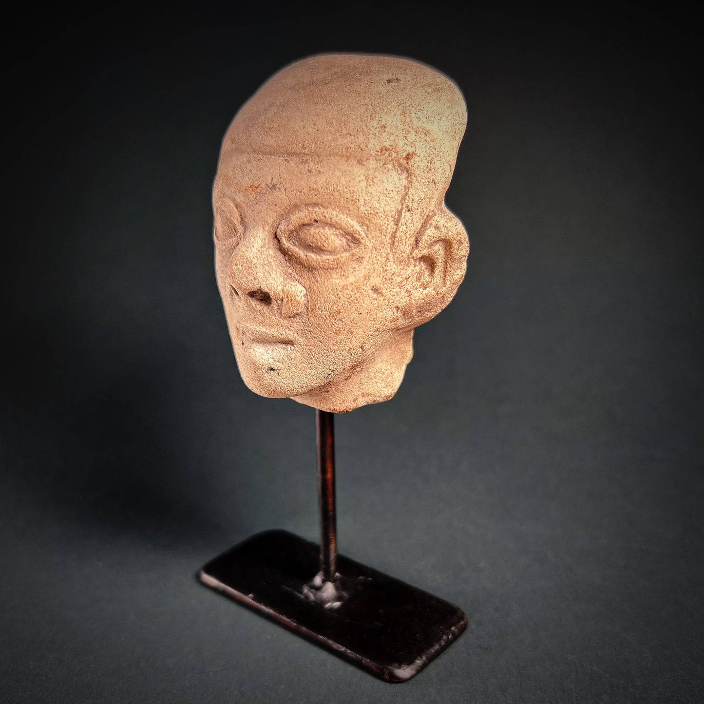 La Tolita-Tumaco Grey Ware Head Fragment