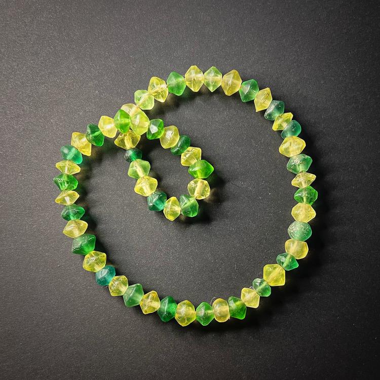 Strand of Vaseline Glass Beads