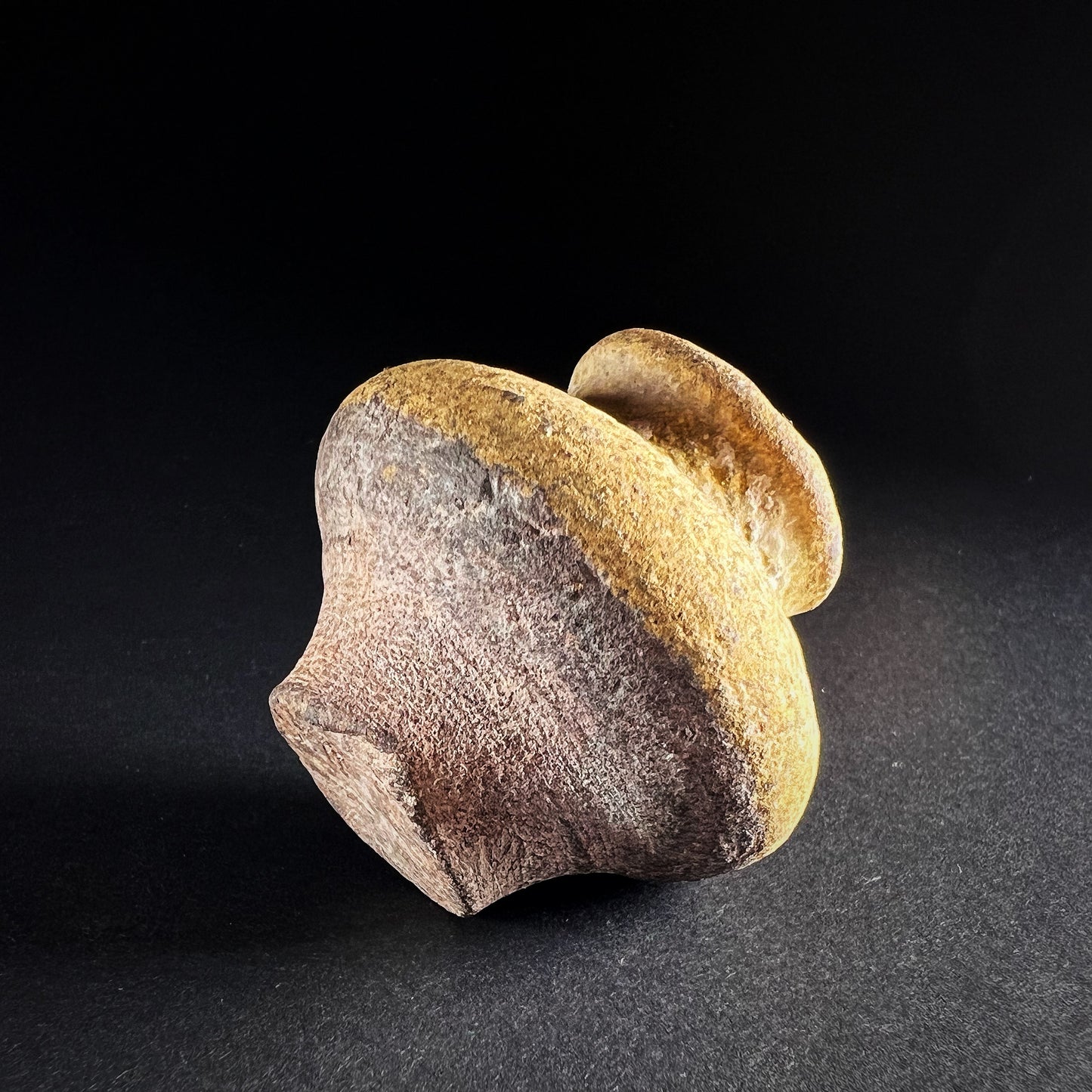 Thai Sawankhalok Yellow Glazed Stoneware Jarlet