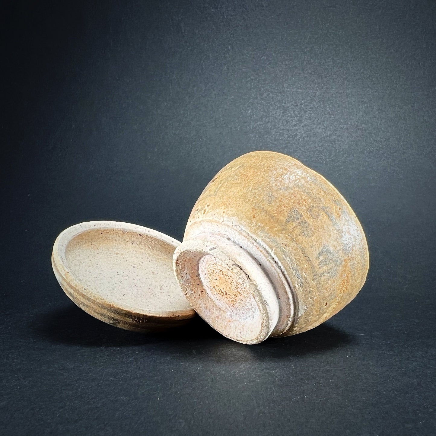 Thai Sawankhalok Brown Glaze Lidded Stoneware Box