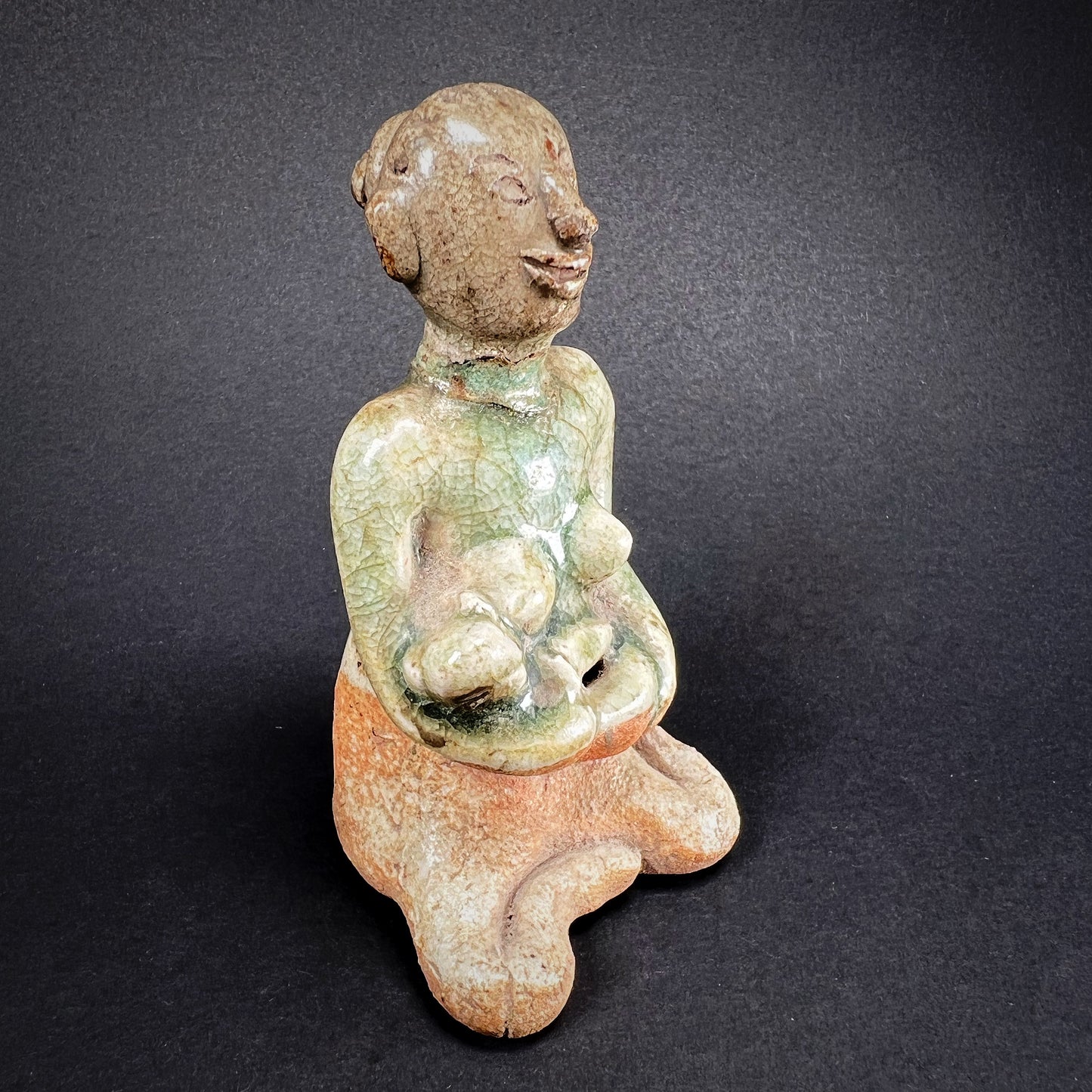 Thai Si Satchanalai Stoneware Tukatha Figure