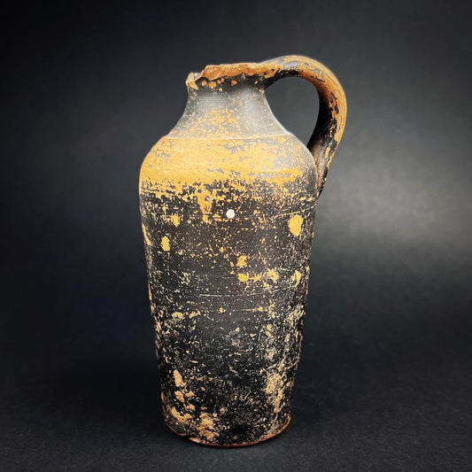 Hellenistic Blackware Pottery Bottle