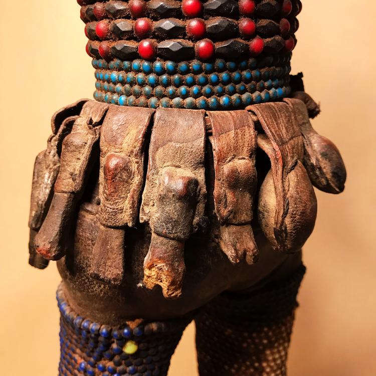 Beaded Bone Mafa Fetish Figure