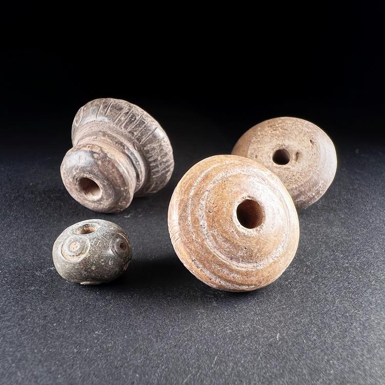 Manabí or Quimbaya Terracotta Spindle Whorls