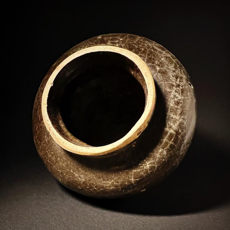 Thai Sawankhalok Brown Glazed Stoneware Vase