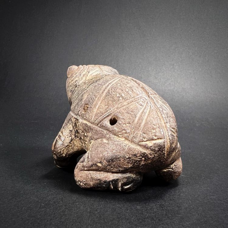 Tairona Figural Pottery Frog Ocarina