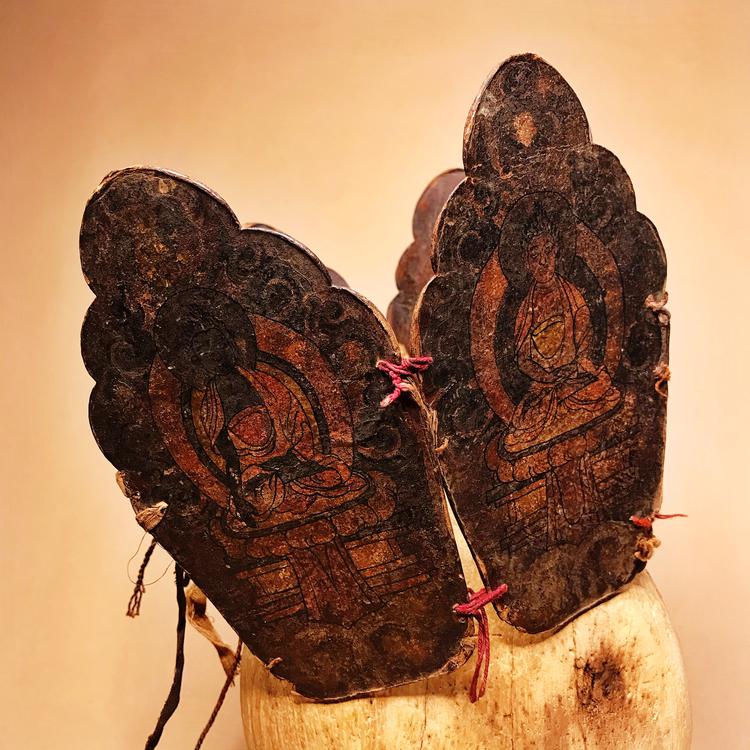 Tibetan Ritual Crown with the Five Transcendent Buddhas