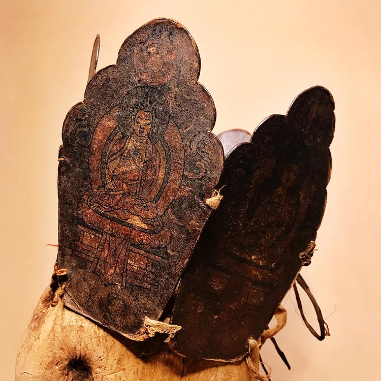 Tibetan Ritual Crown with the Five Transcendent Buddhas