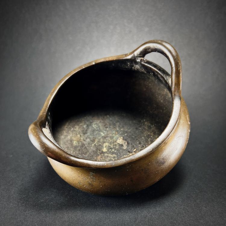 Qing Dynasty Bronze Tripod Censer