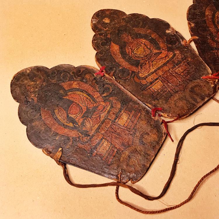 Tibetan Ritual Crown with the Five Transcendent Buddhas