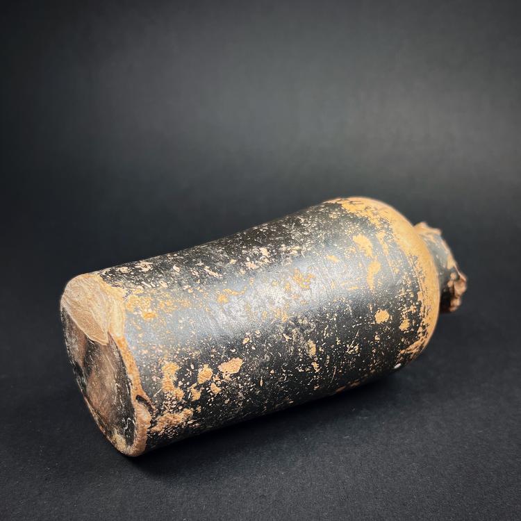 Hellenistic Blackware Pottery Bottle