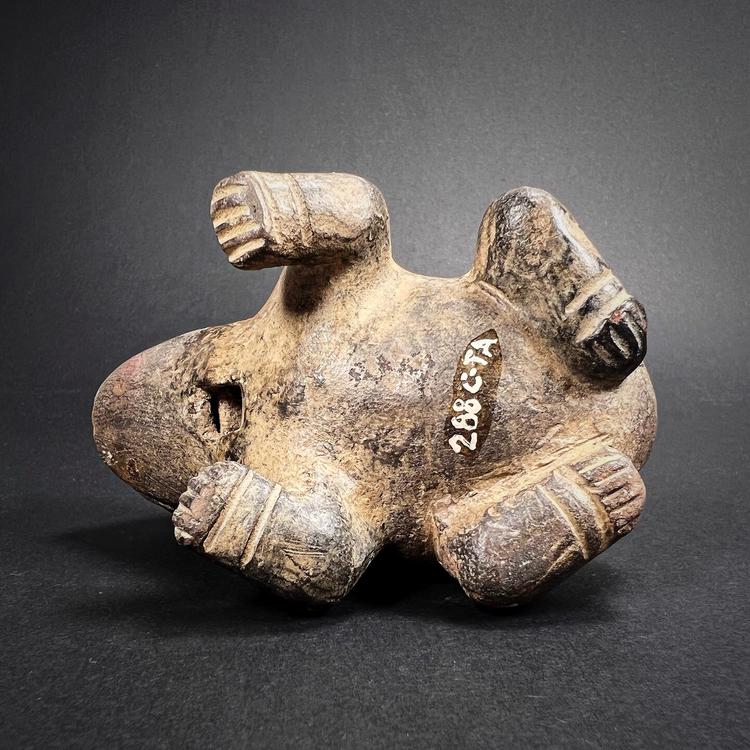 Tairona Figural Pottery Frog Ocarina