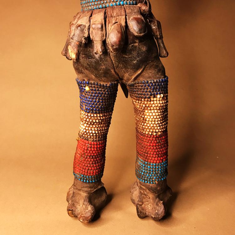 Beaded Bone Mafa Fetish Figure
