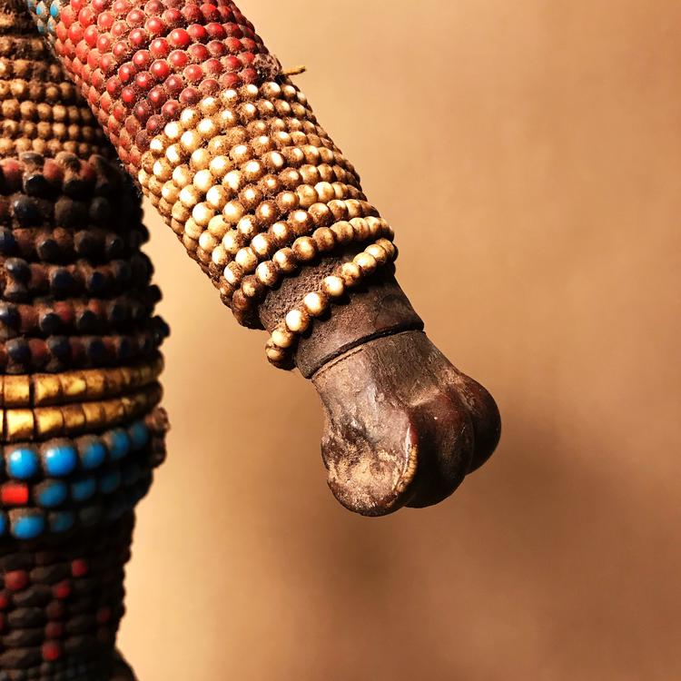 Beaded Bone Mafa Fetish Figure