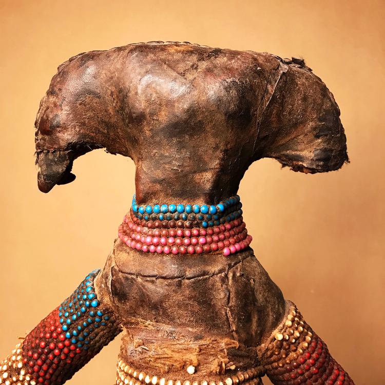 Beaded Bone Mafa Fetish Figure