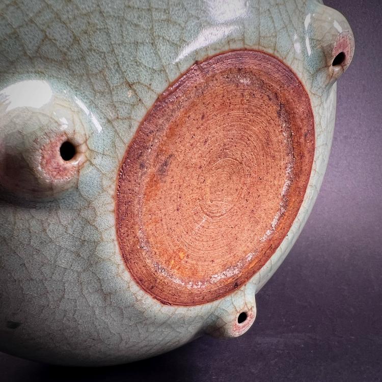 Ming Dynasty Longquan Celadon Tripod Censer