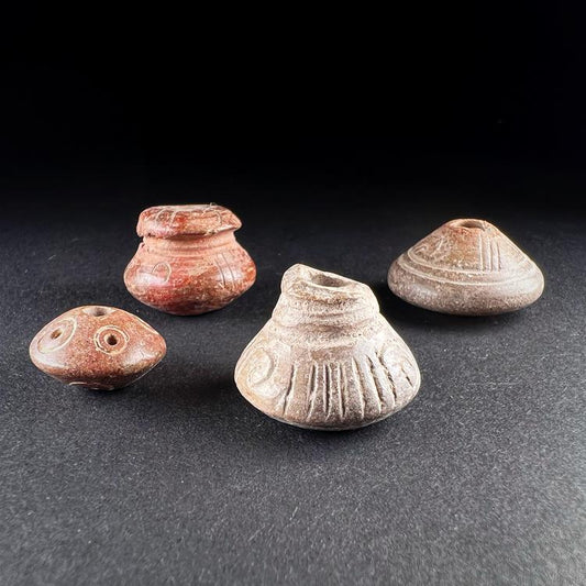 Manabí or Quimbaya Terracotta Spindle Whorls