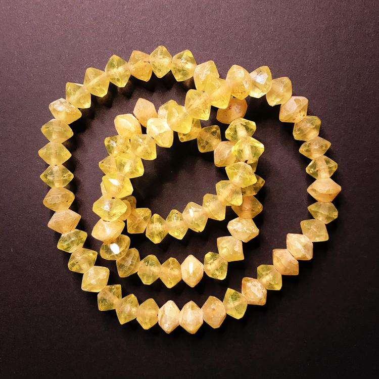 Strand of Vaseline Glass Beads