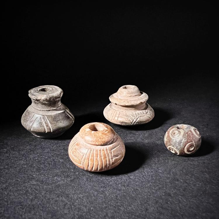 Manabí or Quimbaya Terracotta Spindle Whorls