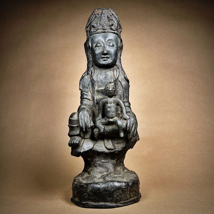 Ming Dynasty Bronze Figure of a Boddhisattva Songzi Guan Yin