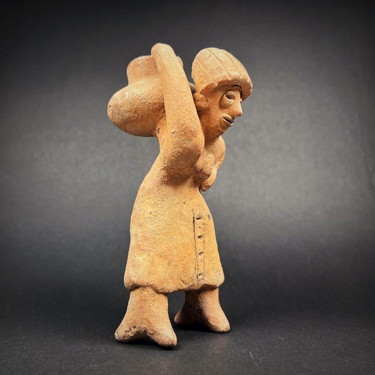 Colima Terracotta Figurine of a Woman with Pot
