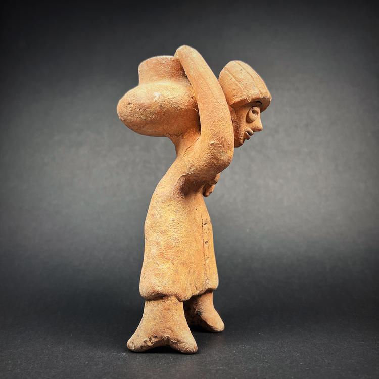 Colima Terracotta Figurine of a Woman with Pot