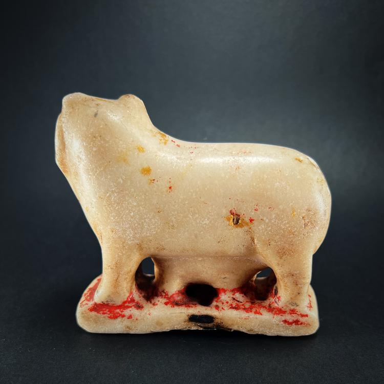 Indian Marble Sculpture of the Sacred Cow