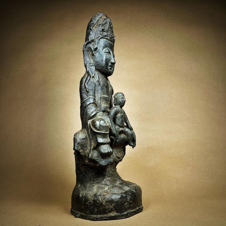 Ming Dynasty Bronze Figure of a Boddhisattva Songzi Guan Yin