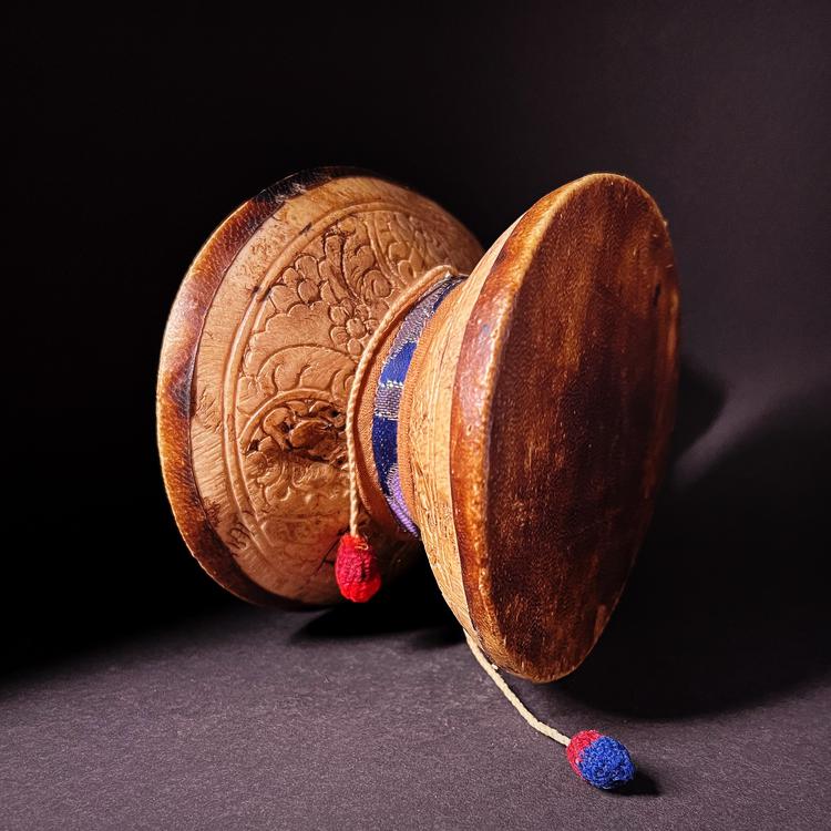 Tibetan Human Skull Drum Thöpa Damaru