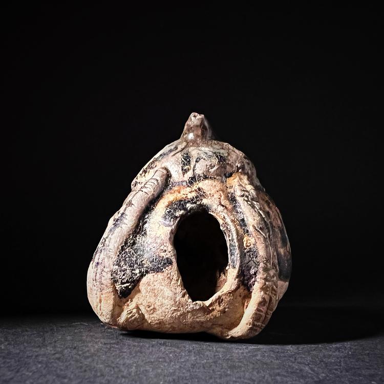 Thai Sawankhalok Brown Glazed Miniature Stoneware House