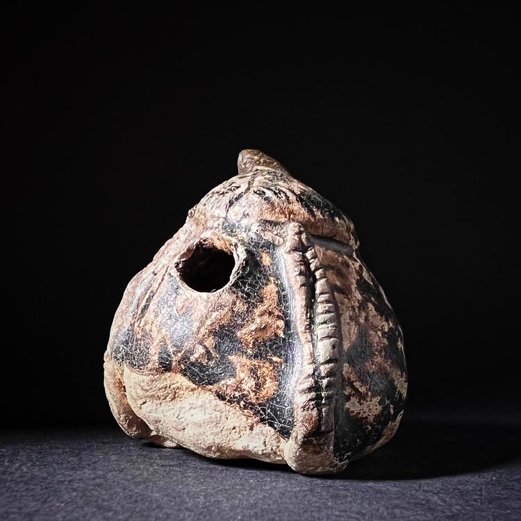 Thai Sawankhalok Brown Glazed Miniature Stoneware House