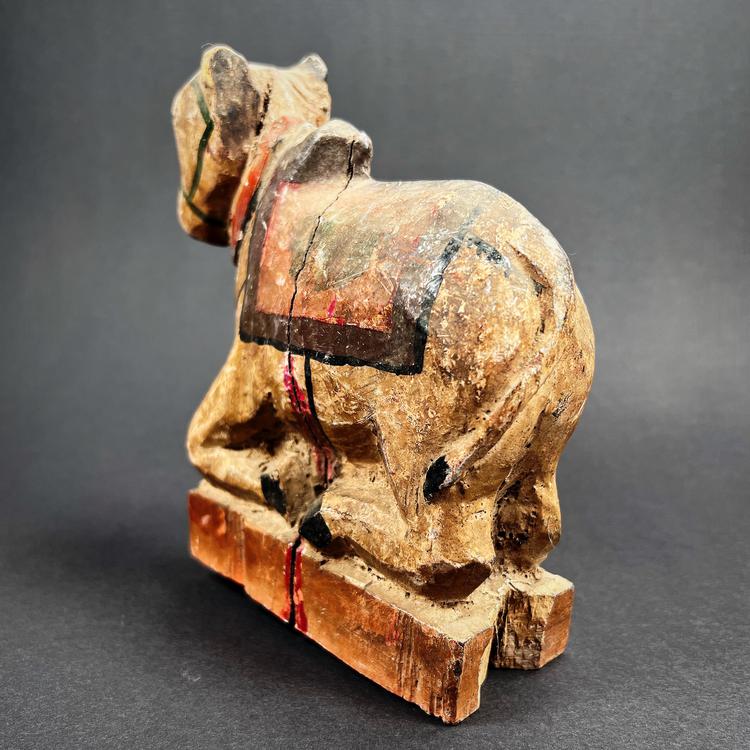 Indian Wooden Nandi Bull Figure
