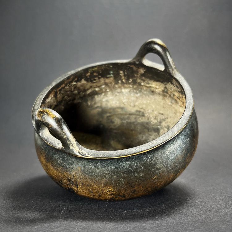 Qing Dynasty Bronze Tripod Censer