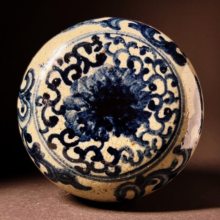 Qing Dynasty Stoneware Lidded Seal Paste Box
