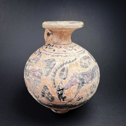 Corinthian Terracotta Aryballos with Panther-Bird Motif