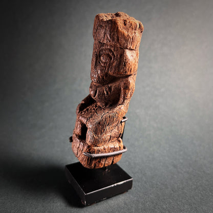Chimú Wood Figure of a Kneeling Dignitary or Lord King