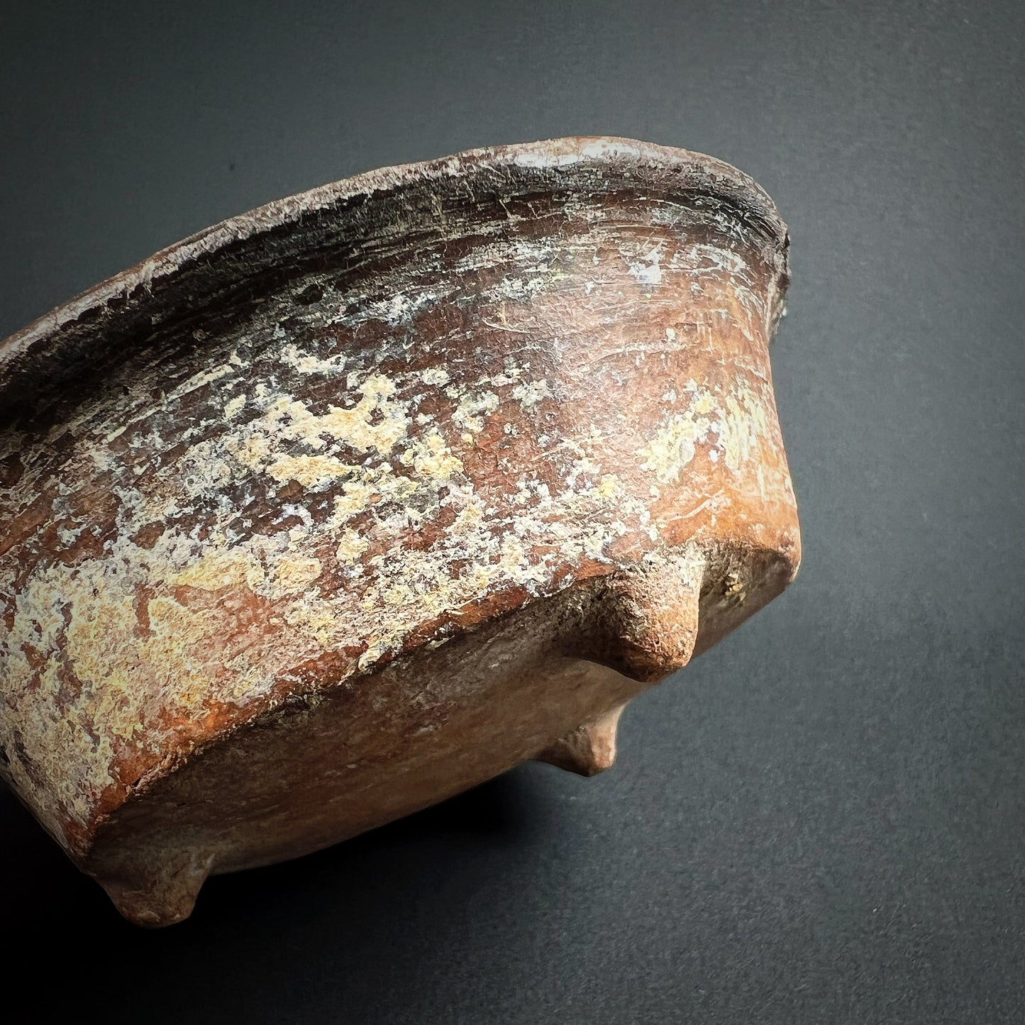 Mayan Tripod Terracotta Bowl