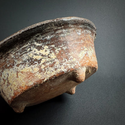 Mayan Tripod Terracotta Bowl