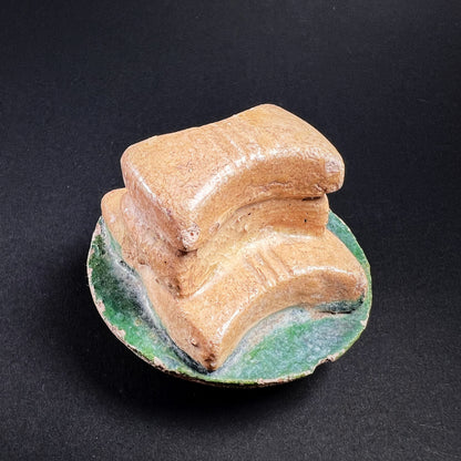 Ming Dynasty Pottery Miniature Food Offering Plate