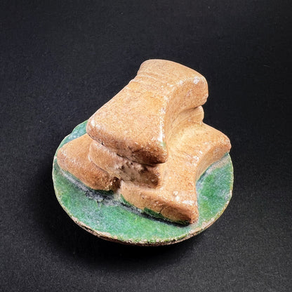 Ming Dynasty Pottery Miniature Food Offering Plate